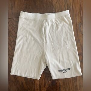 White Fox Vol3 Cream Bike Shorts Size Small